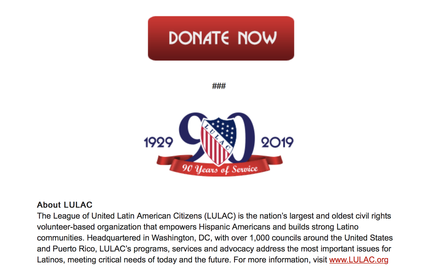 Return Of Government Workers - LULAC DONATE